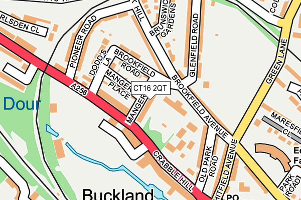 CT16 2QT map - OS OpenMap – Local (Ordnance Survey)
