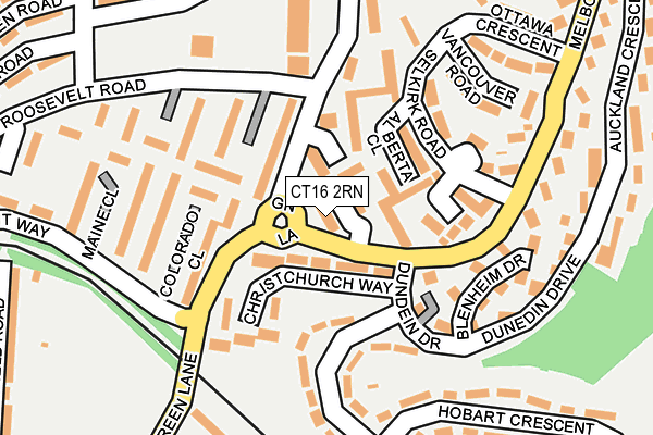 CT16 2RN map - OS OpenMap – Local (Ordnance Survey)