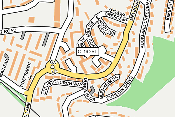 CT16 2RT map - OS OpenMap – Local (Ordnance Survey)