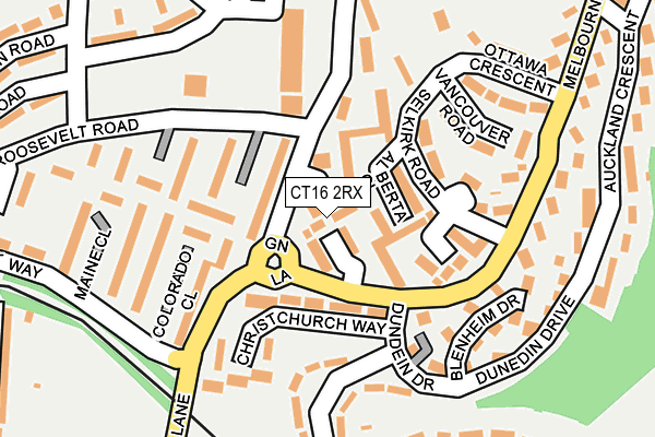 CT16 2RX map - OS OpenMap – Local (Ordnance Survey)