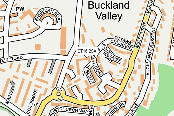 CT16 2SA map - OS OpenMap – Local (Ordnance Survey)