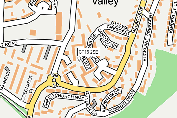 CT16 2SE map - OS OpenMap – Local (Ordnance Survey)