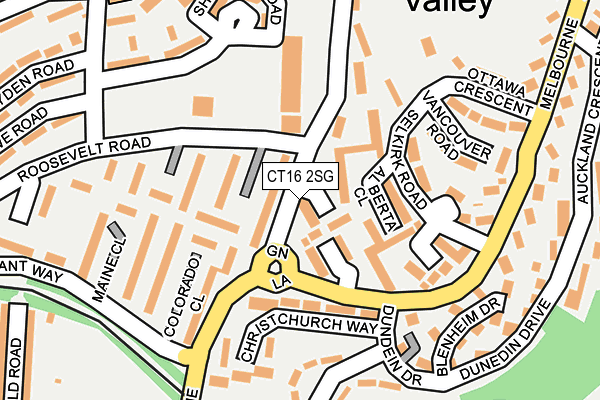 CT16 2SG map - OS OpenMap – Local (Ordnance Survey)