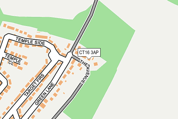 CT16 3AP map - OS OpenMap – Local (Ordnance Survey)