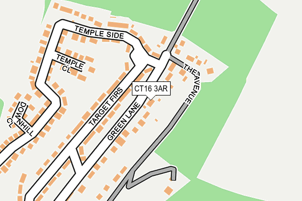 CT16 3AR map - OS OpenMap – Local (Ordnance Survey)