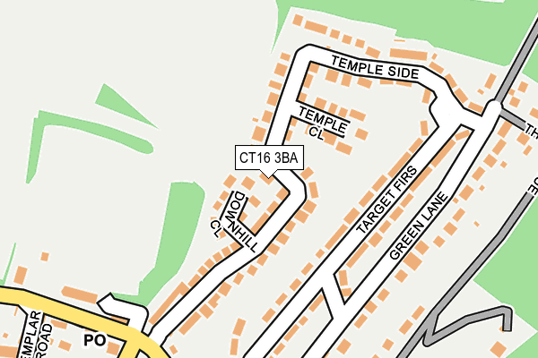CT16 3BA map - OS OpenMap – Local (Ordnance Survey)