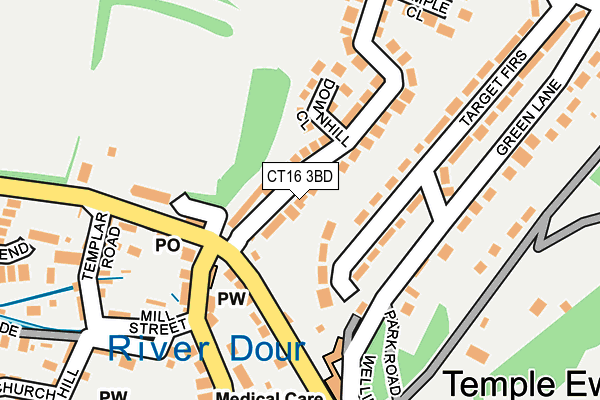 CT16 3BD map - OS OpenMap – Local (Ordnance Survey)