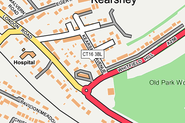 CT16 3BL map - OS OpenMap – Local (Ordnance Survey)