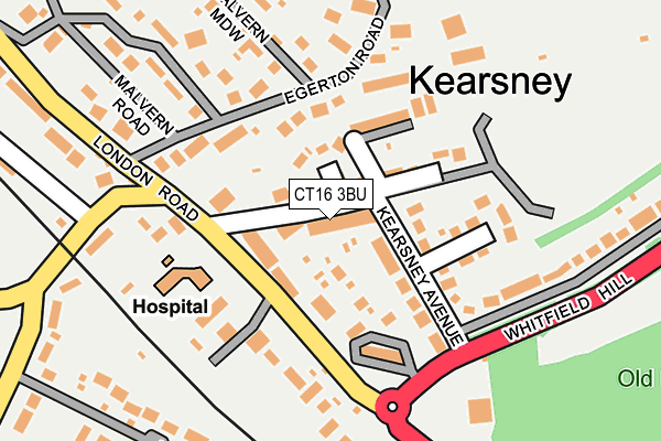 CT16 3BU map - OS OpenMap – Local (Ordnance Survey)