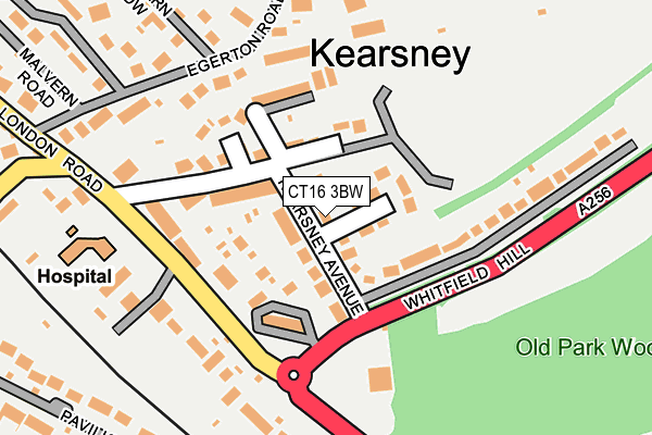 CT16 3BW map - OS OpenMap – Local (Ordnance Survey)