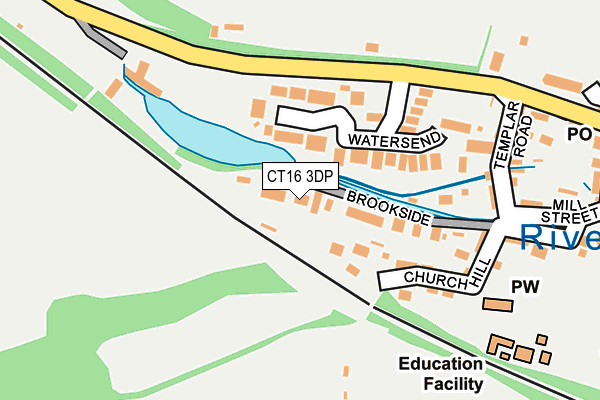 CT16 3DP map - OS OpenMap – Local (Ordnance Survey)