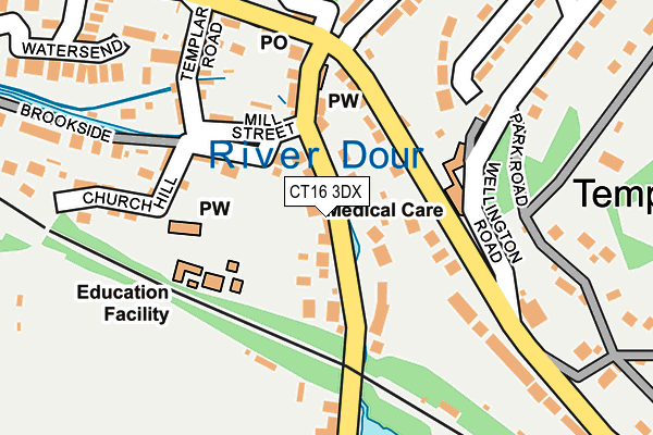 CT16 3DX map - OS OpenMap – Local (Ordnance Survey)