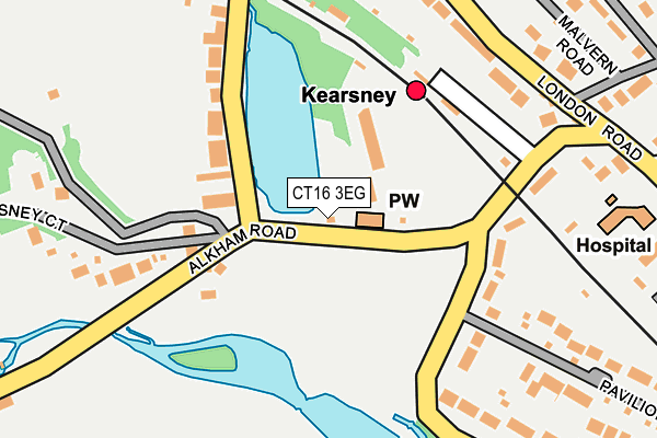 CT16 3EG map - OS OpenMap – Local (Ordnance Survey)