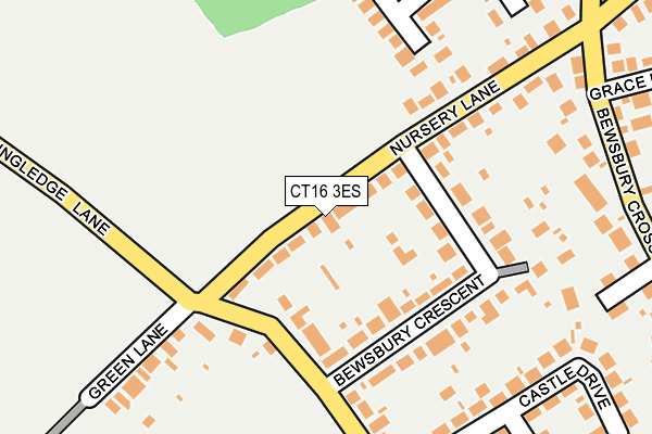 CT16 3ES map - OS OpenMap – Local (Ordnance Survey)
