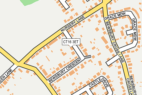 CT16 3ET map - OS OpenMap – Local (Ordnance Survey)