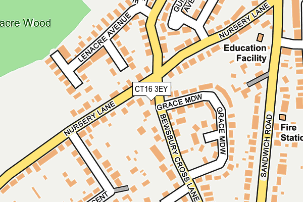CT16 3EY map - OS OpenMap – Local (Ordnance Survey)