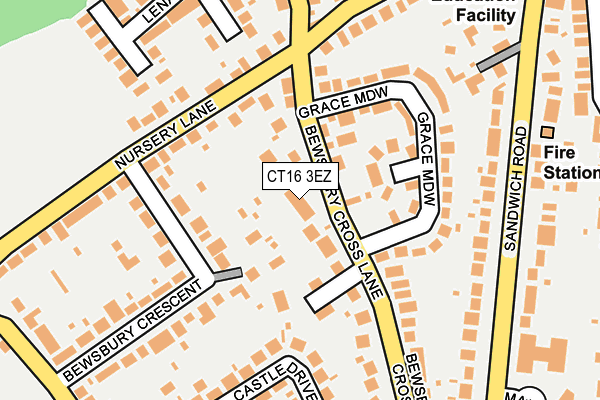 CT16 3EZ map - OS OpenMap – Local (Ordnance Survey)