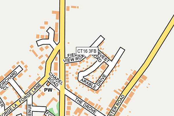 CT16 3FB map - OS OpenMap – Local (Ordnance Survey)