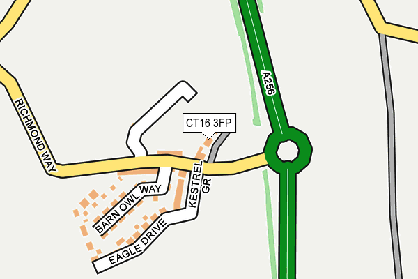 CT16 3FP map - OS OpenMap – Local (Ordnance Survey)