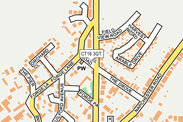 CT16 3GT map - OS OpenMap – Local (Ordnance Survey)