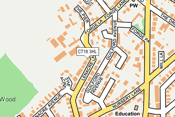 CT16 3HL map - OS OpenMap – Local (Ordnance Survey)