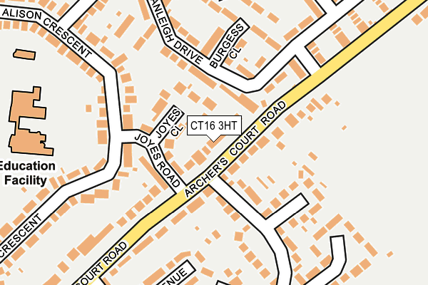 CT16 3HT map - OS OpenMap – Local (Ordnance Survey)