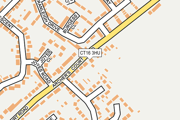 CT16 3HU map - OS OpenMap – Local (Ordnance Survey)