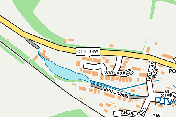 CT16 3HW map - OS OpenMap – Local (Ordnance Survey)