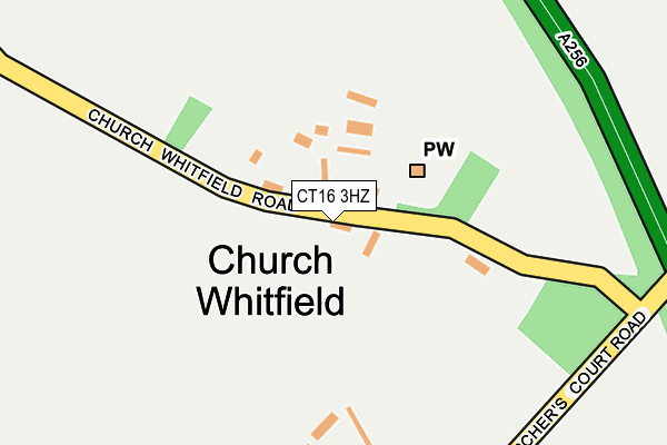 CT16 3HZ map - OS OpenMap – Local (Ordnance Survey)