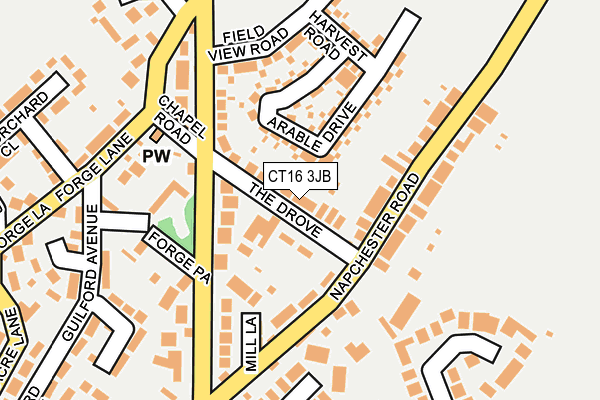 CT16 3JB map - OS OpenMap – Local (Ordnance Survey)
