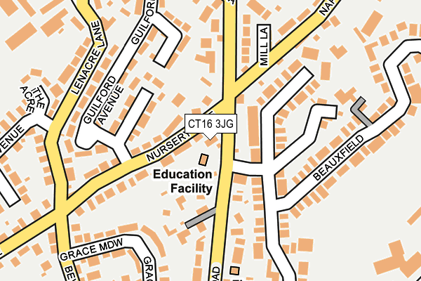 CT16 3JG map - OS OpenMap – Local (Ordnance Survey)