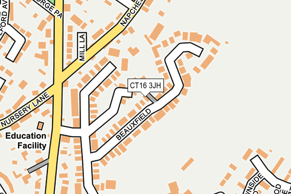 CT16 3JH map - OS OpenMap – Local (Ordnance Survey)