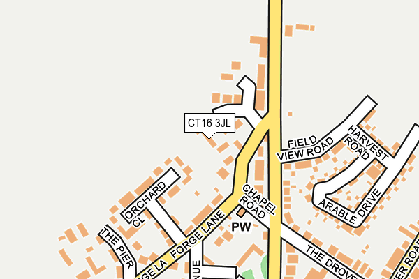 CT16 3JL map - OS OpenMap – Local (Ordnance Survey)
