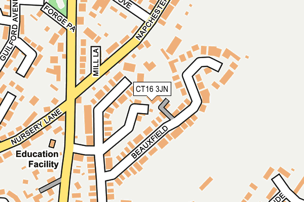 CT16 3JN map - OS OpenMap – Local (Ordnance Survey)