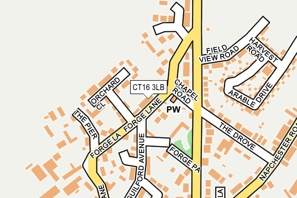 CT16 3LB map - OS OpenMap – Local (Ordnance Survey)