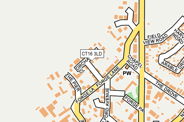 CT16 3LD map - OS OpenMap – Local (Ordnance Survey)