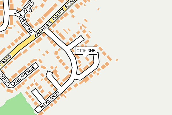 CT16 3NB map - OS OpenMap – Local (Ordnance Survey)