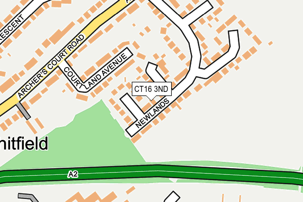 CT16 3ND map - OS OpenMap – Local (Ordnance Survey)