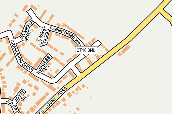 CT16 3NL map - OS OpenMap – Local (Ordnance Survey)