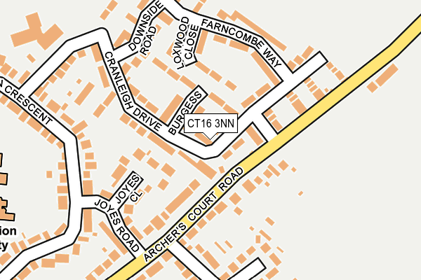 CT16 3NN map - OS OpenMap – Local (Ordnance Survey)