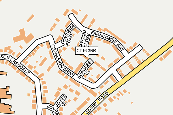 CT16 3NR map - OS OpenMap – Local (Ordnance Survey)
