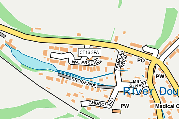 CT16 3PA map - OS OpenMap – Local (Ordnance Survey)
