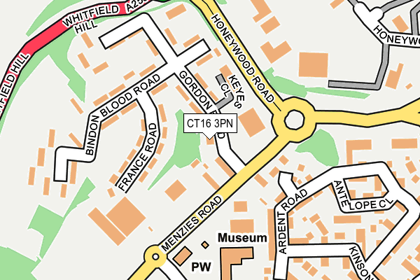 CT16 3PN map - OS OpenMap – Local (Ordnance Survey)