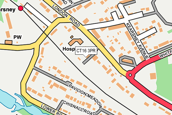 CT16 3PR map - OS OpenMap – Local (Ordnance Survey)