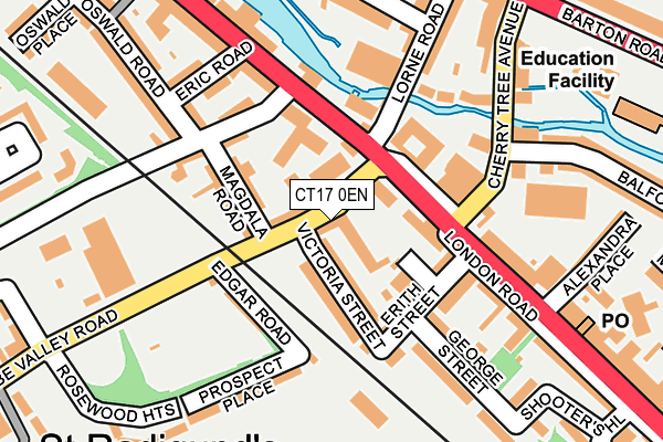 CT17 0EN map - OS OpenMap – Local (Ordnance Survey)