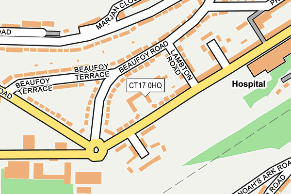 CT17 0HQ map - OS OpenMap – Local (Ordnance Survey)