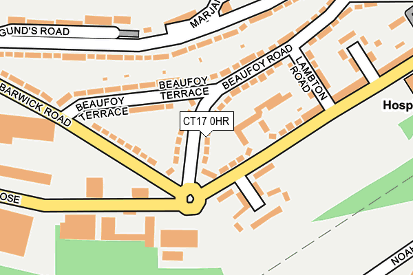 CT17 0HR map - OS OpenMap – Local (Ordnance Survey)