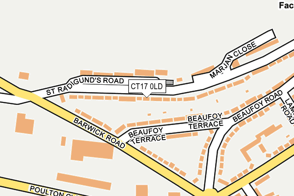 CT17 0LD map - OS OpenMap – Local (Ordnance Survey)
