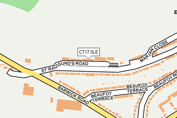 CT17 0LE map - OS OpenMap – Local (Ordnance Survey)