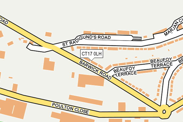 CT17 0LH map - OS OpenMap – Local (Ordnance Survey)